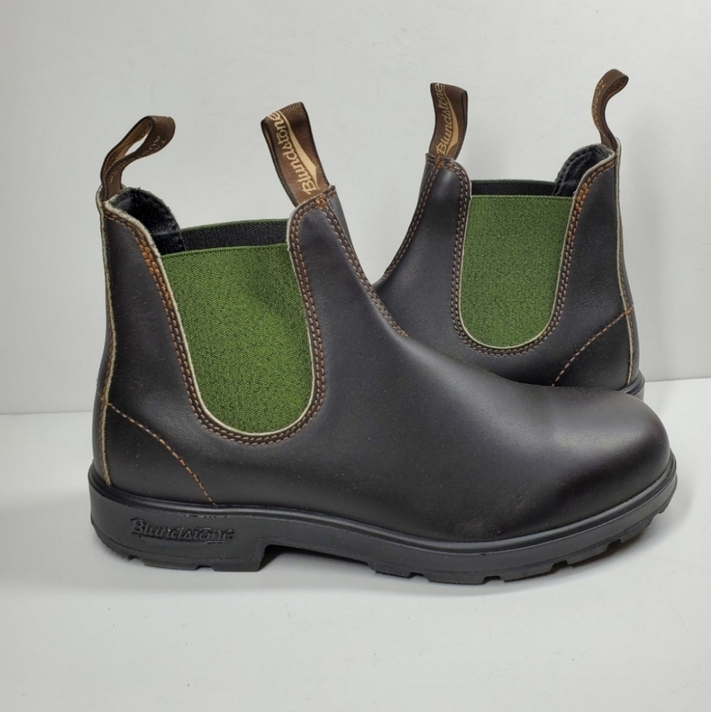 New Blundstone 519 Stout Brown Leather Chelsea Boots